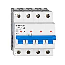 Siguranta automata modulara, (MCB) AMPARO 6kA, C 16A, 3P+N  AM617816--