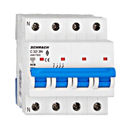 Siguranta automata modulara,  (MCB) AMPARO 6kA, C 32A, 3P+N  AM617832--