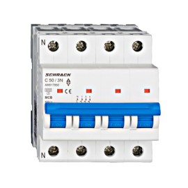 Siguranta automata modulara, (MCB) AMPARO 6kA, C 50A, 3P+N  AM617850--
