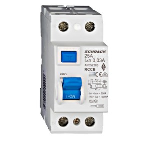 Siguranta diferentiala AMPARO (10kA), 25A, 2-poli, 30mA, tip A  AR052203--
