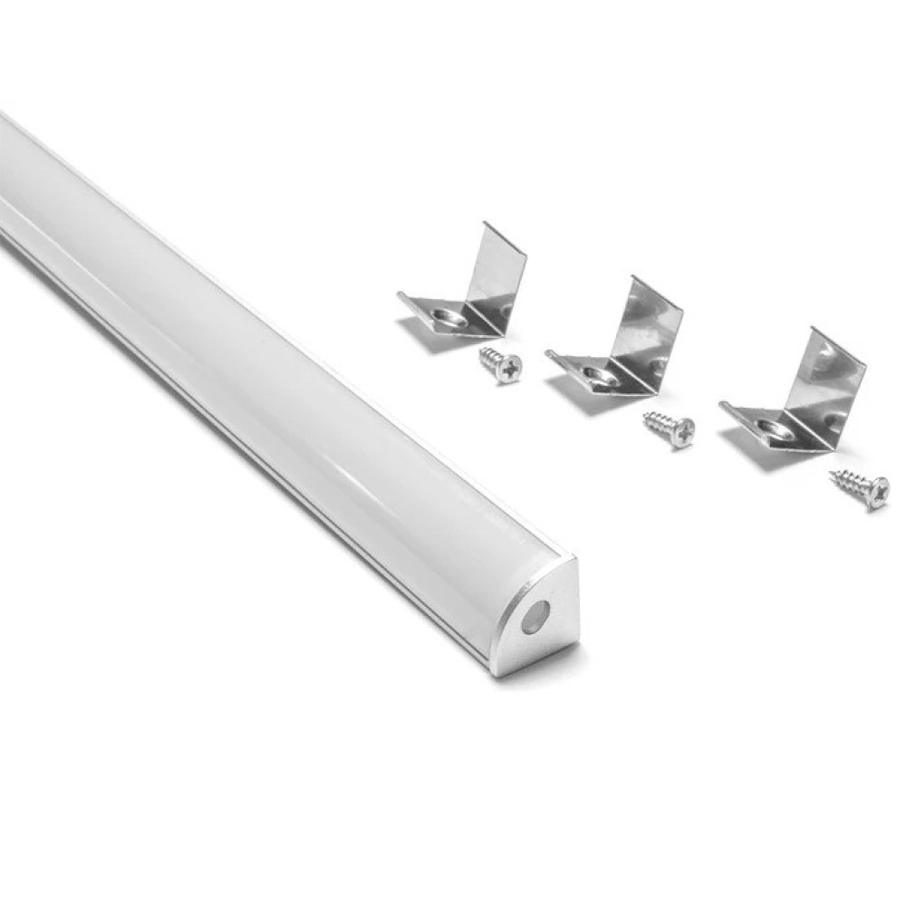 PROFIL BANDA LED DE COLT CU DISPERSOR SI CLEME FIXARE 2M ARELUX