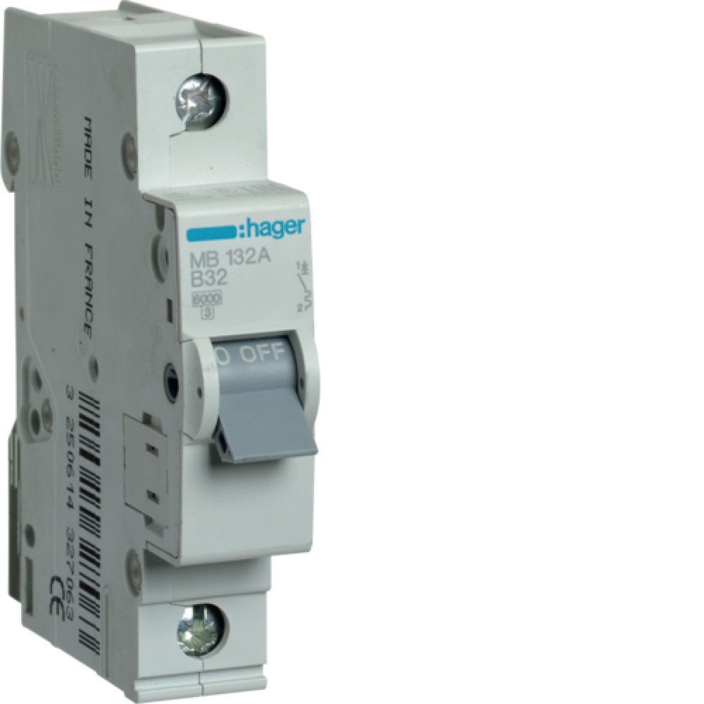 SIGURANTA 1P 32A 6KA CURBA B HAGER MB132A