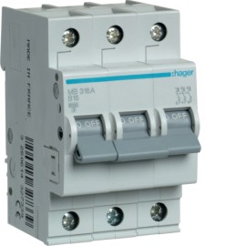 SIGURANTA 3P 16A 6KA CURBA B  HAGER MB316A
