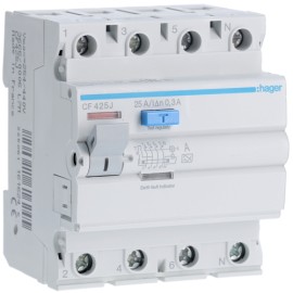 Siguranta Diferentiala 4P 25A 300MA HAGER CF425J