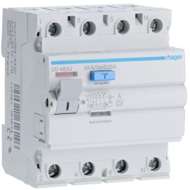 Siguranta Diferentiala 4P 63A 30MA HAGER CD463J