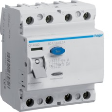 Siguranta Diferentiala 4P 80A 300MA HAGER CF480D