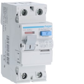 Siguranta Diferentiala 2P  25A 100MA HAGER CE226J