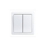 Intrerupator dublu alb incastrat SWING ABB
