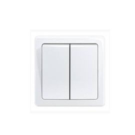 Intrerupator dublu alb incastrat SWING ABB