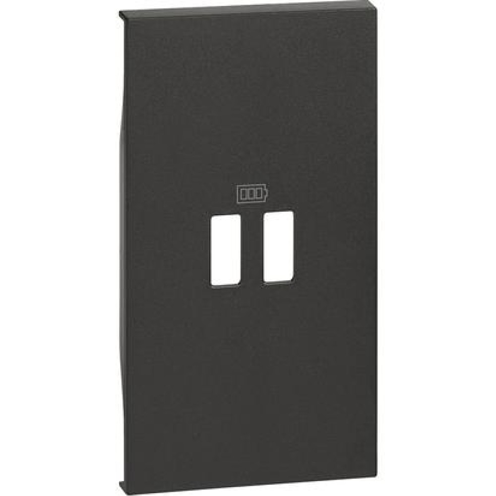 TASTA / CAPAC PENTRU PRIZA USB K4285C2 BTICINO LIVING NOW NEGRU KG12C
