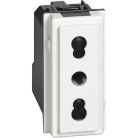PRIZA MODULARA 10/16A 1M BTICINO LIVING NOW ALB KW4180