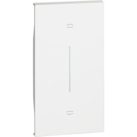 TASTA / CAPAC INTRERUPATOR PENTRU JALUZELE 2 MODULE BTICINO LIVING NOW ALB KW05M2