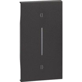 TASTA / CAPAC INTRERUPATOR PENTRU JALUZELE 2MODULE BTICINO LIVING NOW NEGRU KG05M2