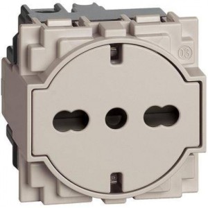 PRIZA SCHUKO 2P+N 10/16A 250V 2M BTICINO LIVING NOW NISIP KM4140A16F