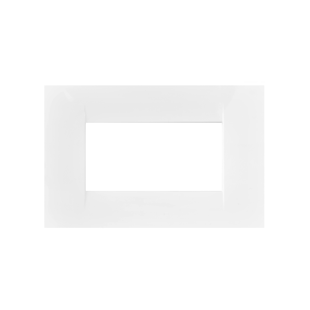Rama Gewiss Chorus GEO GW16404TB, 4 module, alba, pentru priza / intrerupator
