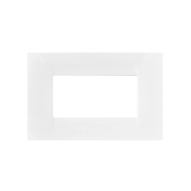 Rama Gewiss Chorus GEO GW16404TB, 4 module, alba, pentru priza / intrerupator