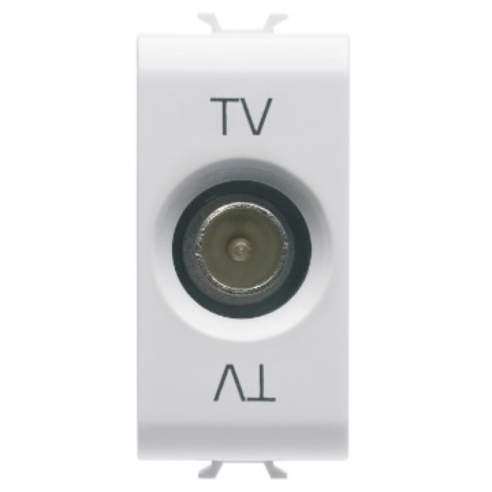 Priza TV 1P Gewiss Chorus GW15361 Alb Satin/Mat