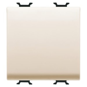 Intrerupator simplu Gewiss Chorus GW11031, incastrat, modular - 2, 16A, fildes