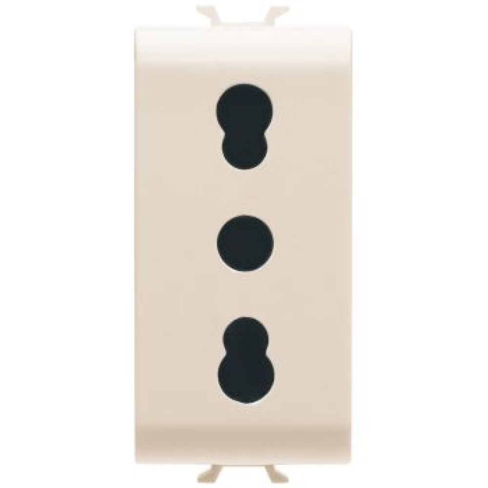 Priza Simpla Gewiss Chorus GW11203, Incastrata, Modulara - 1, Contact De Protectie, Fildes