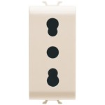 Priza Simpla Gewiss Chorus GW11203, Incastrata, Modulara - 1, Contact De Protectie, Fildes