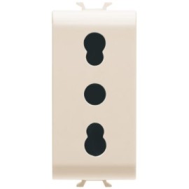 Priza Simpla Gewiss Chorus GW11203, Incastrata, Modulara - 1, Contact De Protectie, Fildes
