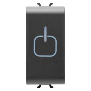 Intrerupator Cu Touch 1M Gewiss Chorus Negru, IP20, 230V Ac - 50 Hz, GW12904