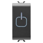 Duplicator De Comanda Touch Gewiss Chorus, 1M, Negru, GW12906