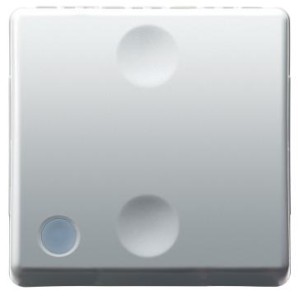 Intrerupator cap scara simplu cu indicator luminos Gewiss System GW20589, incastrat, modular - 2, alb