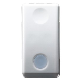 Intrerupator simplu cu indicator luminos Gewiss System GW20572, incastrat, modular - 1, alb