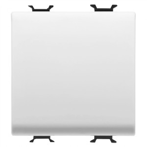 Intrerupator simplu Gewiss Chorus GW10031, incastrat, modular - 2, 16A, alb