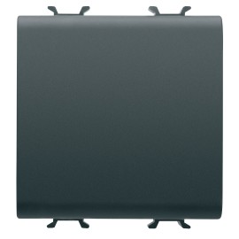 Intrerupator simplu Gewiss Chorus GW12031, incastrat, modular - 2, 16A, negru
