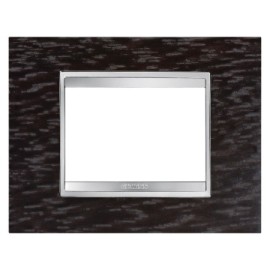 Rama ornament LUX lemn, wenge, 3 module, GW16203LW, Gewiss Chorus