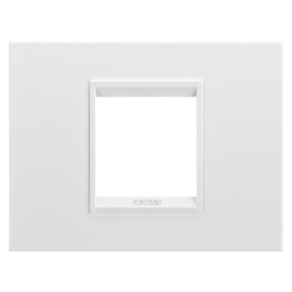 Rama ornament LUX metal, monocrom, alba, GW16202XB, 2 module, Gewiss Chorus