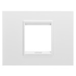 Rama ornament LUX metal, monocrom, alba, GW16202XB, 2 module, Gewiss Chorus