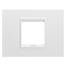 Rama ornament LUX metal, monocrom, alba, GW16202XB, 2 module, Gewiss Chorus