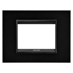 Rama Ornament Lux metal monocrom, neagra, GW16203XN, 3 Module, Gewiss Chorus