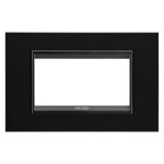 Rama Ornament LUX metal monocrom, neagra, GW16204XN, 4 Module, Gewiss Chorus