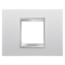 Rama ornament LUX tehnopolimer alba, GW16202TB, 2 module, Gewiss Chorus
