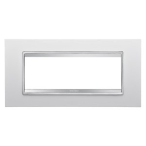 Rama ornament Lux tehnopolimer alba,GW16206TB, 6 module, Gewiss Chorus