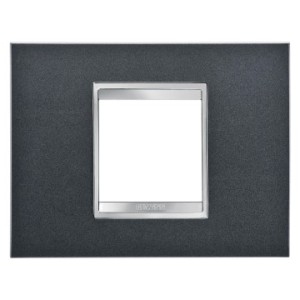 Rama Ornament Lux Tehnopolimer ardesia, GW16202VA, 2 Module, Gewiss Chorus