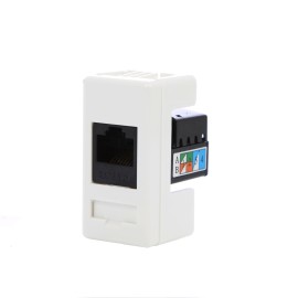 Priza date System GW20271, RJ45 cat. 5E, incastrata, modulara - 1 m, alba