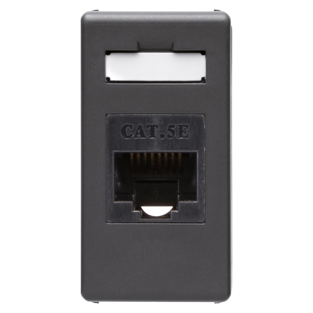 Priza date System GW21271, RJ45 cat. 5E, incastrata, modulara - 1 m, neagra