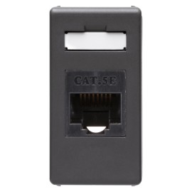 Priza date System GW21271, RJ45 cat. 5E, incastrata, modulara - 1 m, neagra