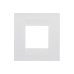 Rama Gewiss Chorus GEO, GW16422TB, 2 module, orizontala, alba, pentru priza / intrerupator
