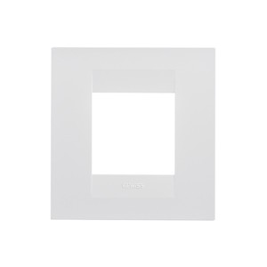 Rama Gewiss Chorus GEO, GW16422TB, 2 module, orizontala, alba, pentru priza / intrerupator