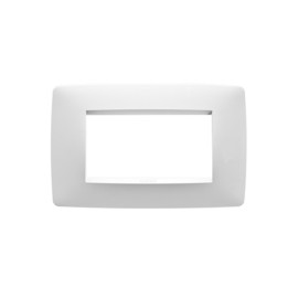 Rama Gewiss Chorus ONE GW16104TB , 4 module, alba, pentru priza / intrerupator