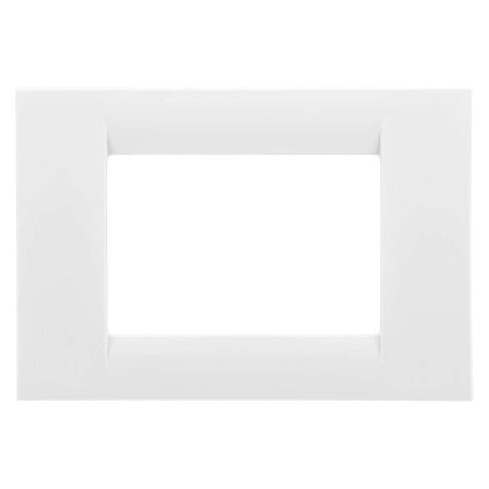Rama Gewiss System Virna GW22103, 3 module, alba, pentru priza / intrerupator