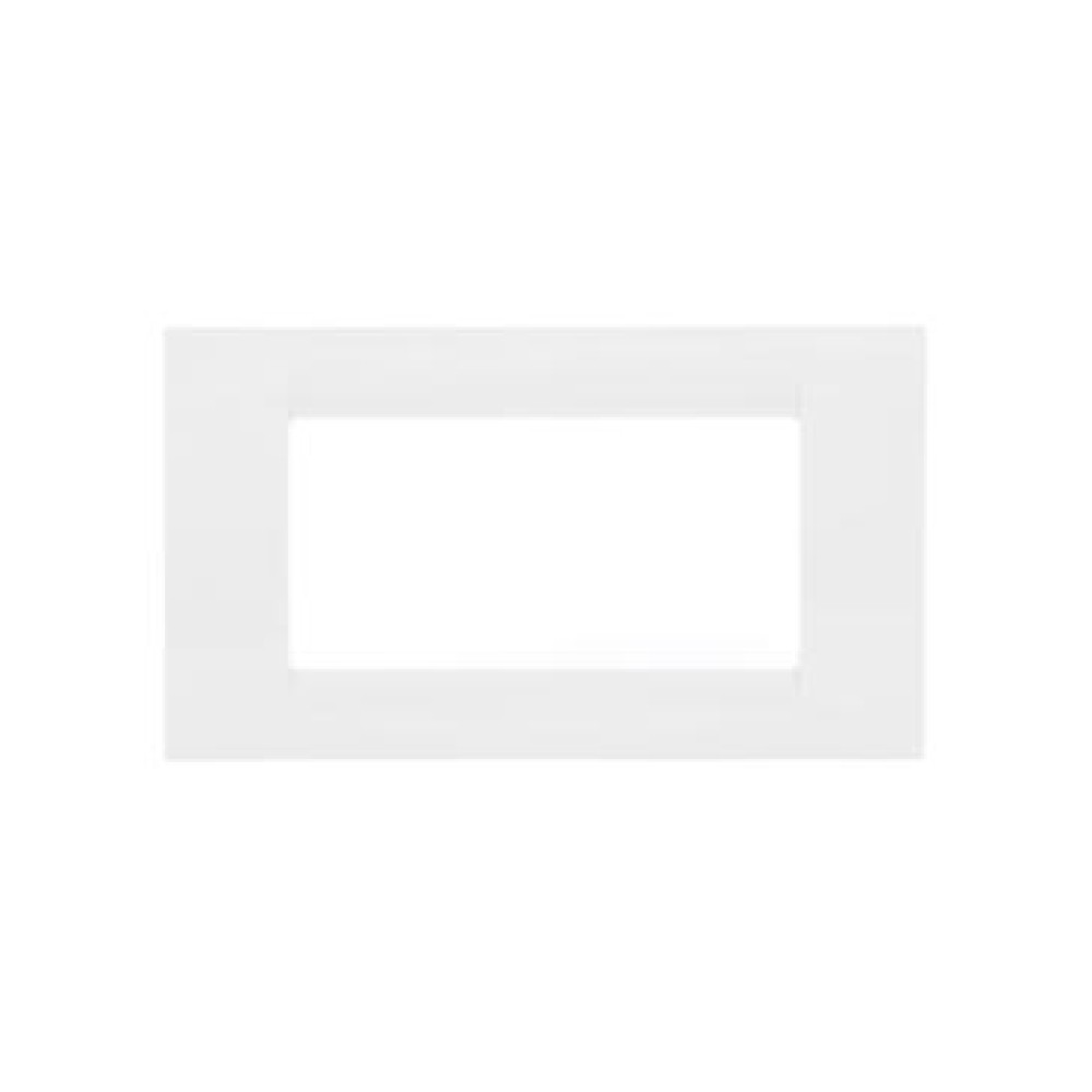 Rama Gewiss System Virna GW22104, 4 module, alba, pentru priza / intrerupator