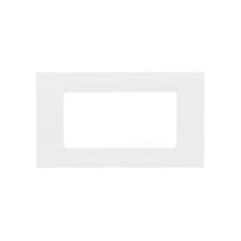 Rama Gewiss System Virna GW22104, 4 module, alba, pentru priza / intrerupator