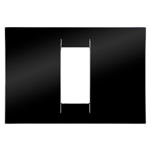 Rama Gewiss Virna GW22111, 1 modul, neagra, pentru priza / intrerupator